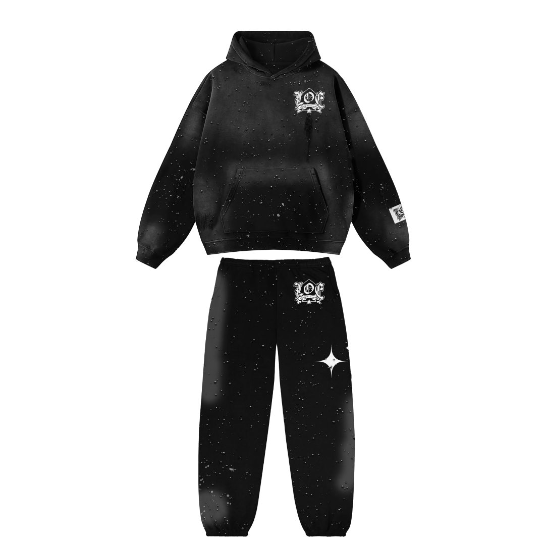 "LOE" Full Rhinestones Sweatsuit