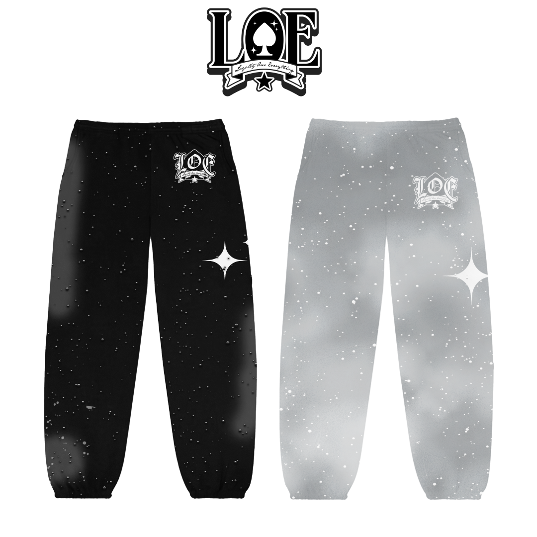 "LOE" Full Rhinestones Pants