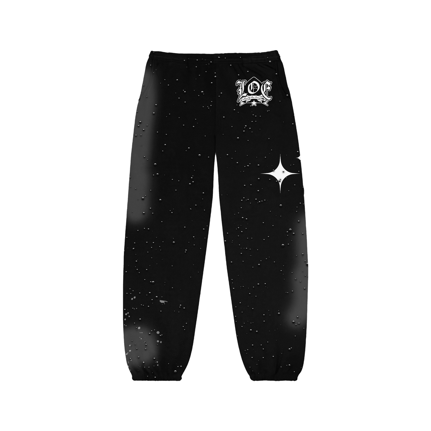 "LOE" Full Rhinestones Pants