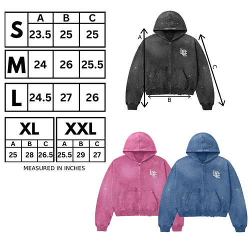LOE Zip-Up Hoodie (Black)