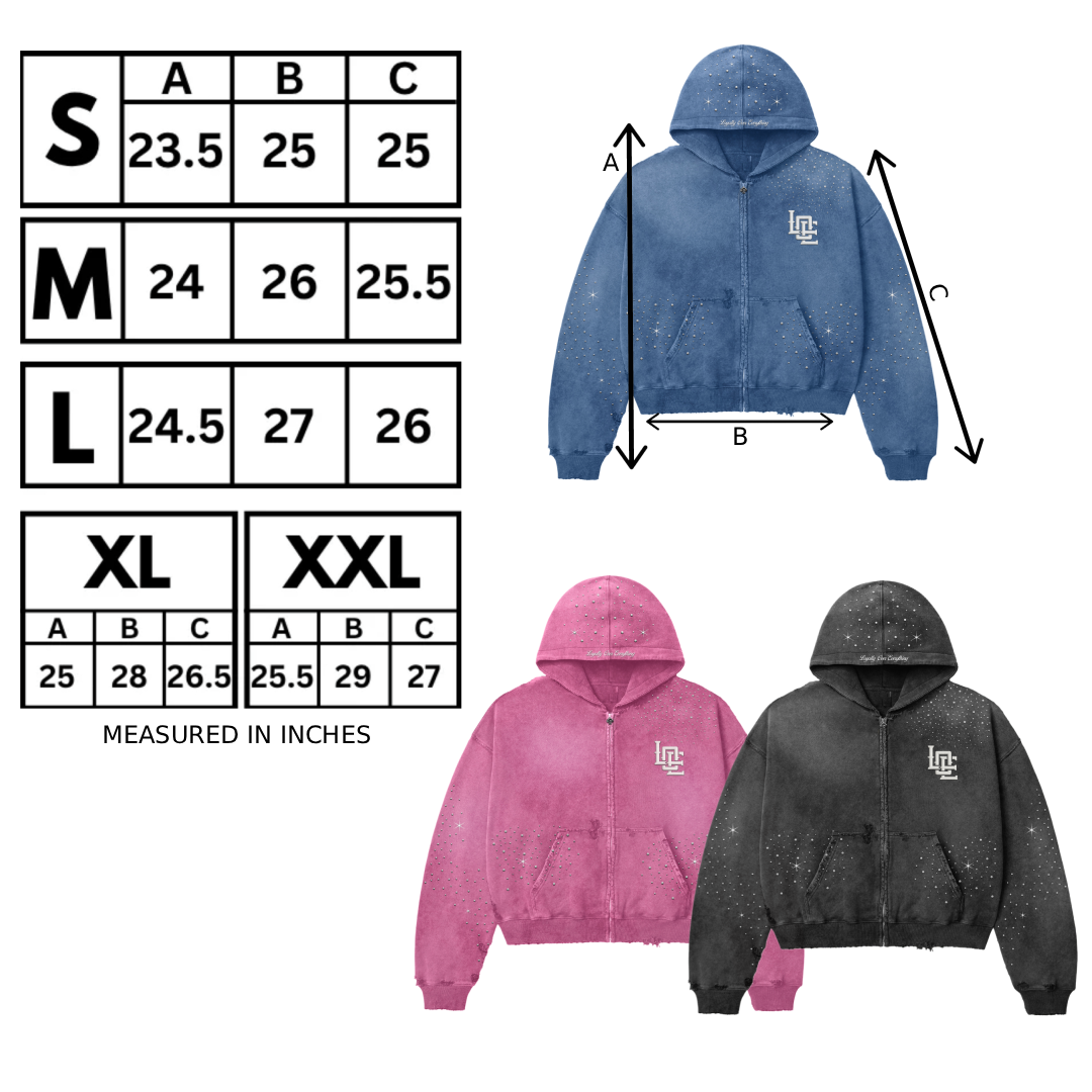 LOE Zip-Up Hoodie (Blue)