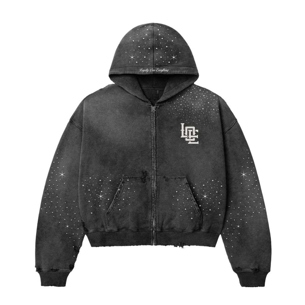 LOE Zip-Up Hoodie (Black)