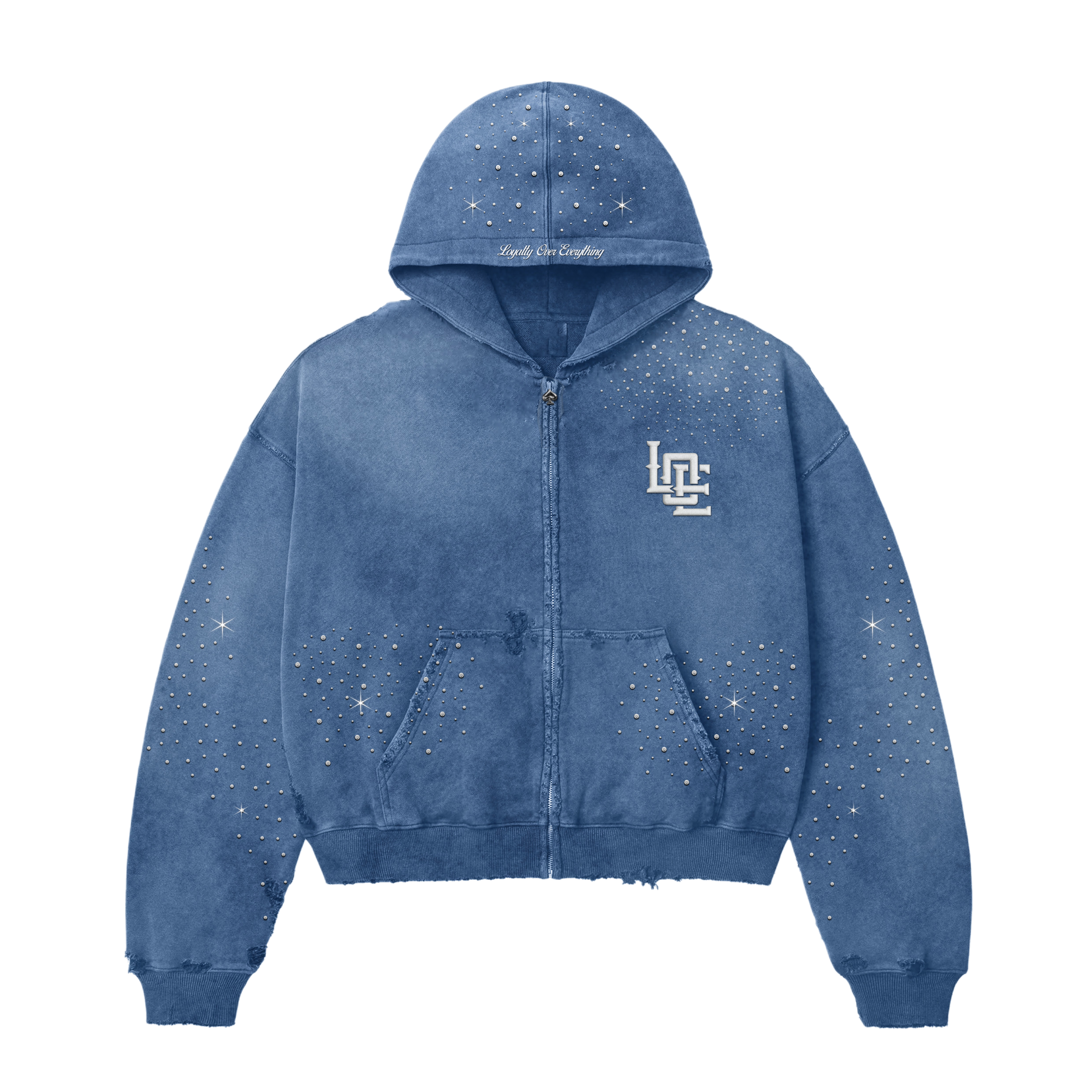 LOE Zip-Up Hoodie (Blue)