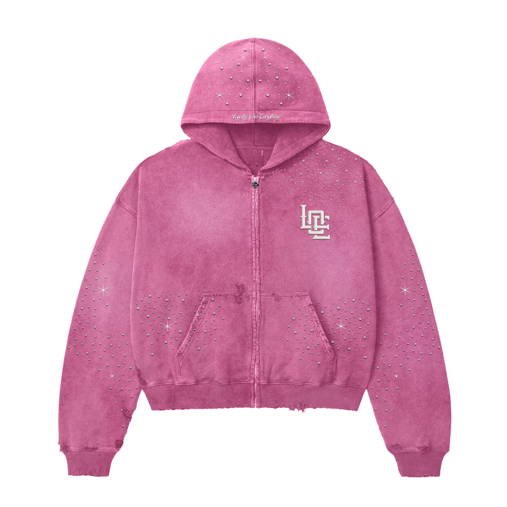 LOE Zip-Up Hoodie (Pink)