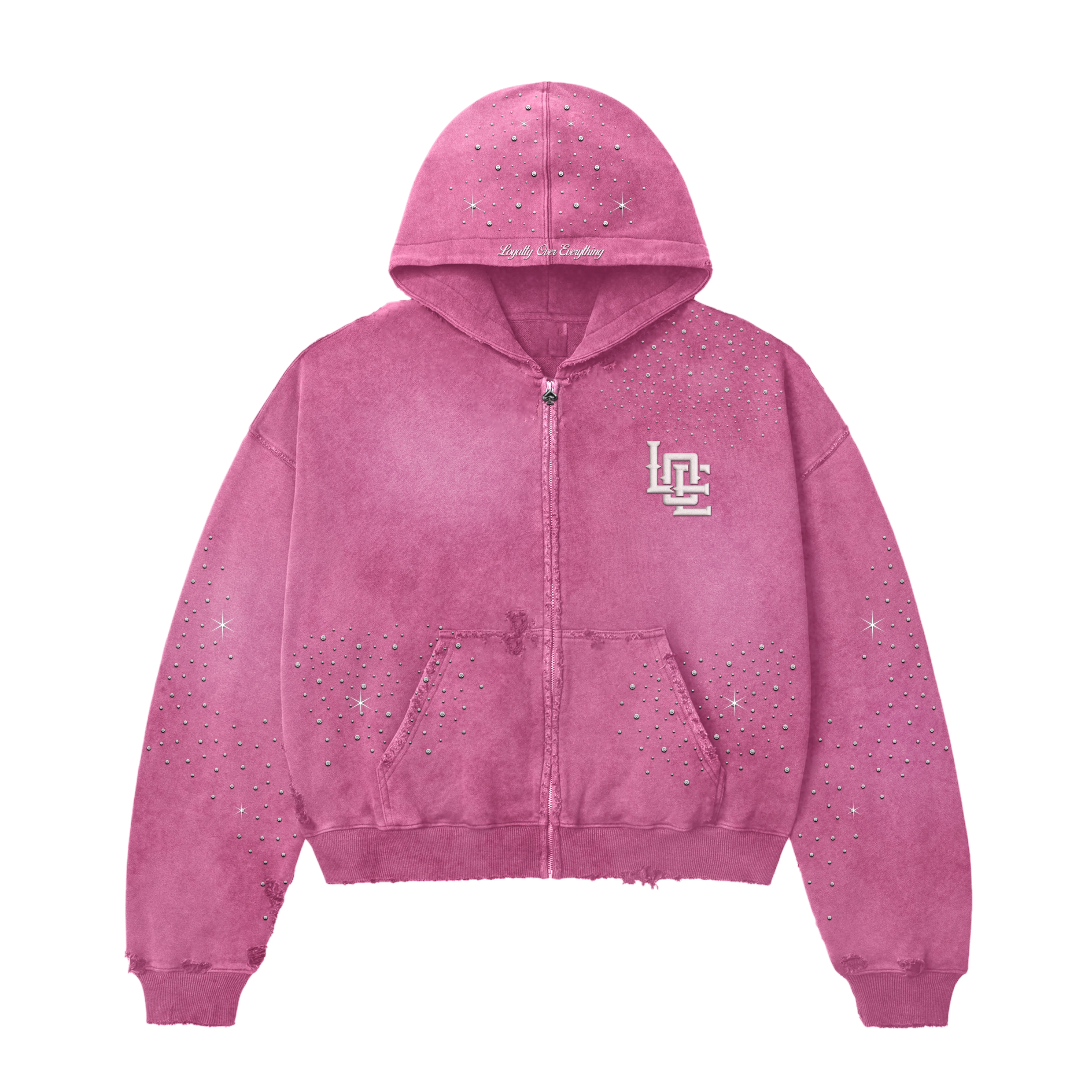 LOE Zip-Up Hoodie (Pink)