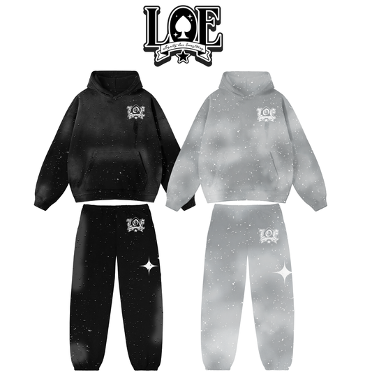 "LOE"  Full Rhinestones Sweatsuit
